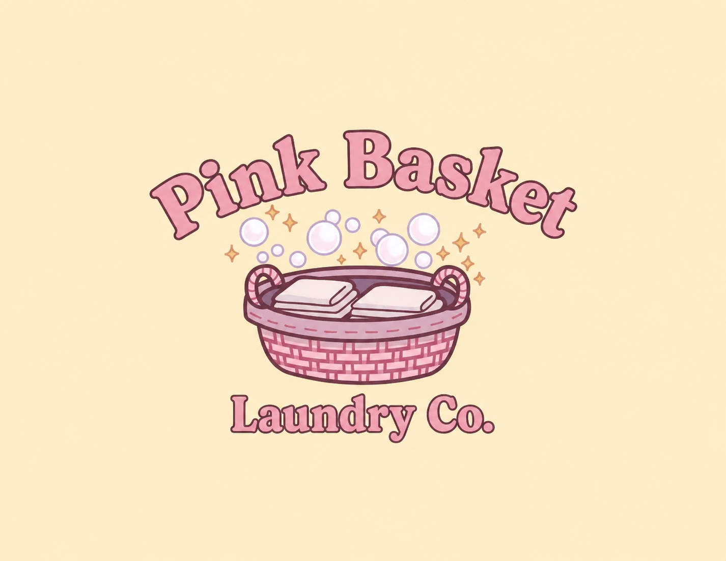 Pink Basket Laundry Co. logo